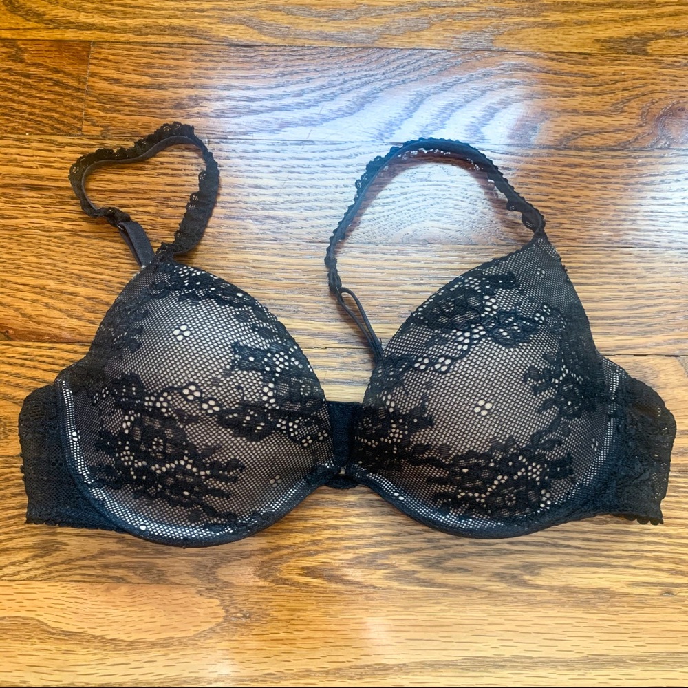 Aerie NWOT black lace bra 34B